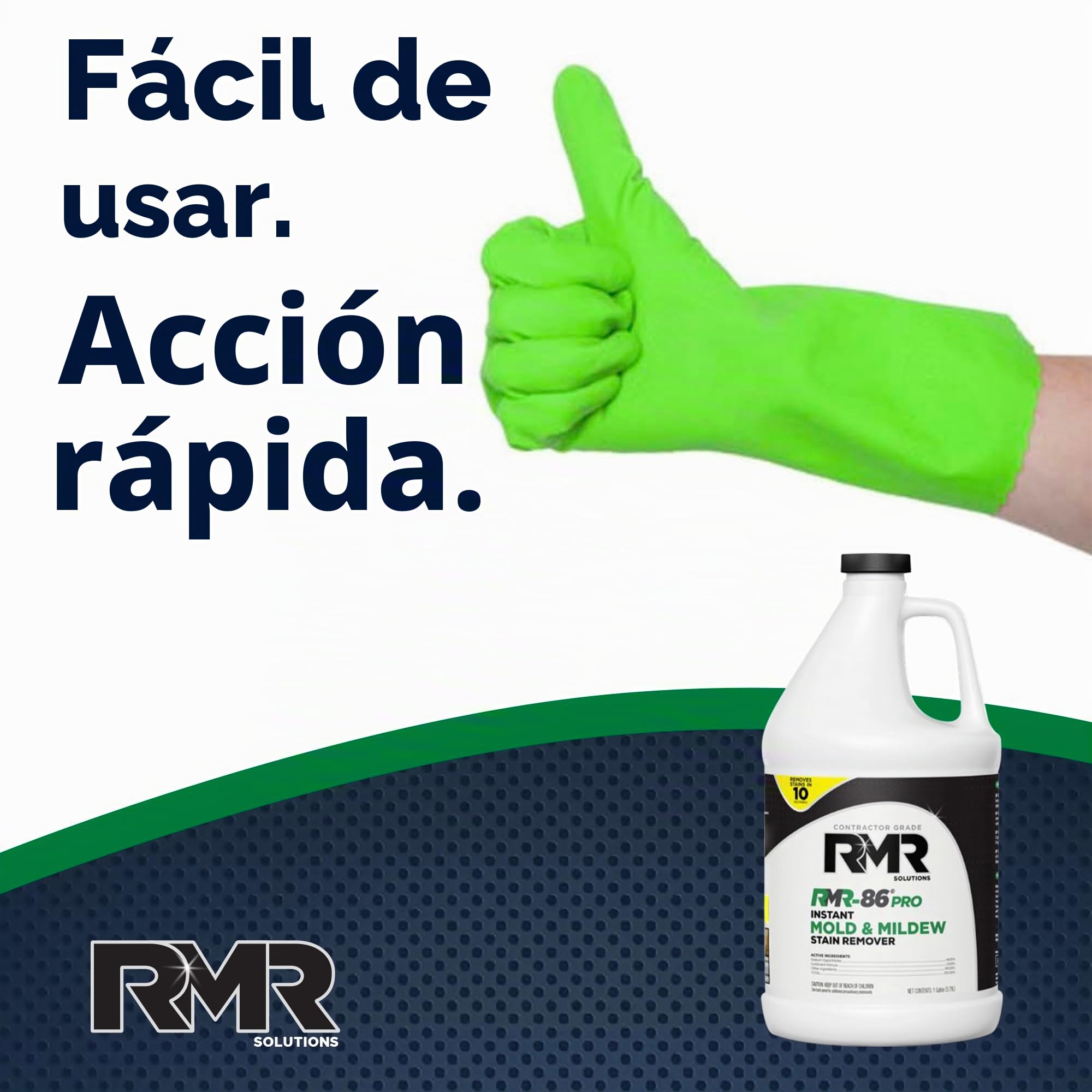 RMR-86 Pro - Solución de limpieza para eliminar manchas de moho y moho, fórmula de calidad profesional, 1 galón