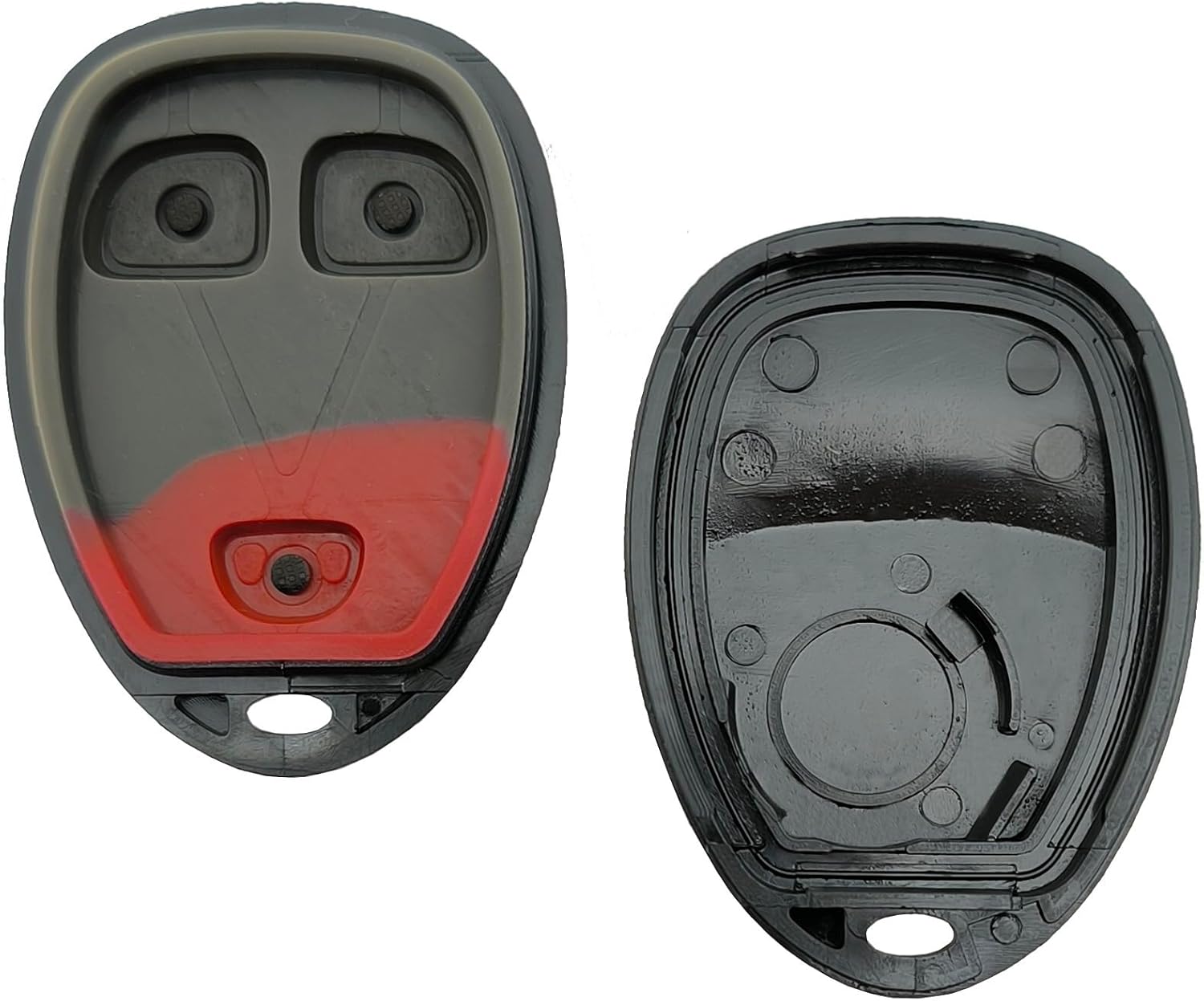 Key Fob Shell Case Replacement Fits for Chevy Silverado 1500 2500 Tahoe Suburban Avalanche Equinox GMC Sierra Acadia Yukon XL 2007 2008 2009 2010 2011 2012 2013 Express Traverse (3 Buttons A)