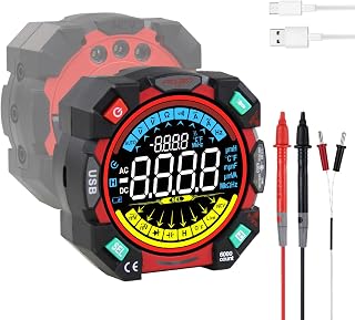 Digital Multimeter Tester 6000 Counts TRMS Auto-Ranging 600V AC/DC Voltage | Tests Batteries, Resistance, Diodes, Capacitance, NCV, Current Voltage