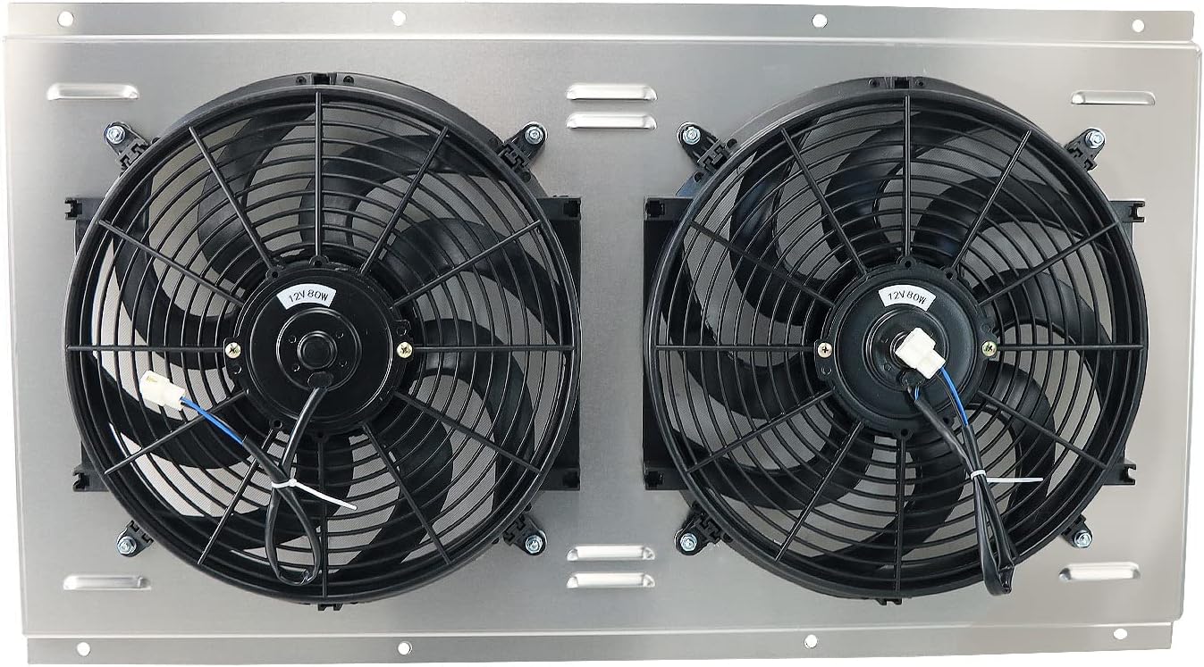 Aluminum Radiator Shroud Electric Fan Realy Kit for 1988-2000 Chevy GMC C/K 1500 2500 3500 5.7-7.4L V8