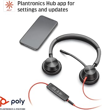 Plantronics - Blackwire 3325 - Wired, Dual-Ear (Stereo) Headset with Boom Mic - USB-A/3.5mm to connect to your PC and/or Mac - Works with Teams (Certified), Zoom & more
