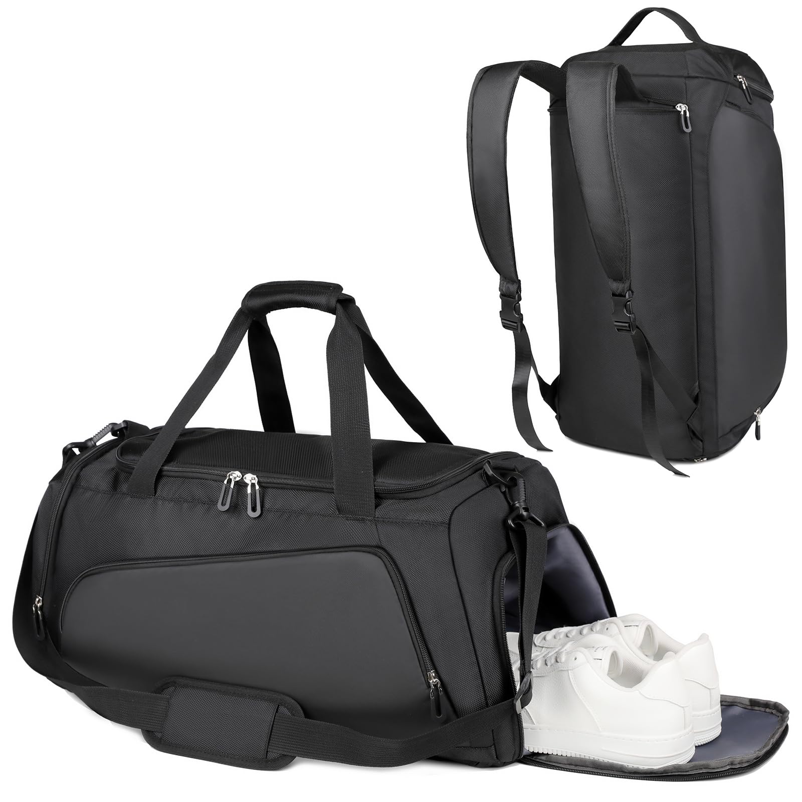 Bolsa deporte con compartimento para zapatos Cozary para separar la ropa sucia en el gym 8