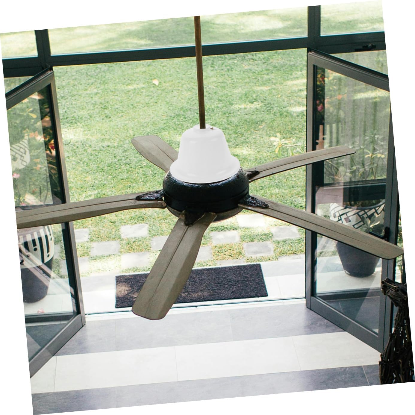 Ceiling Fan White Bottom Canopy Plastic Dust Cover