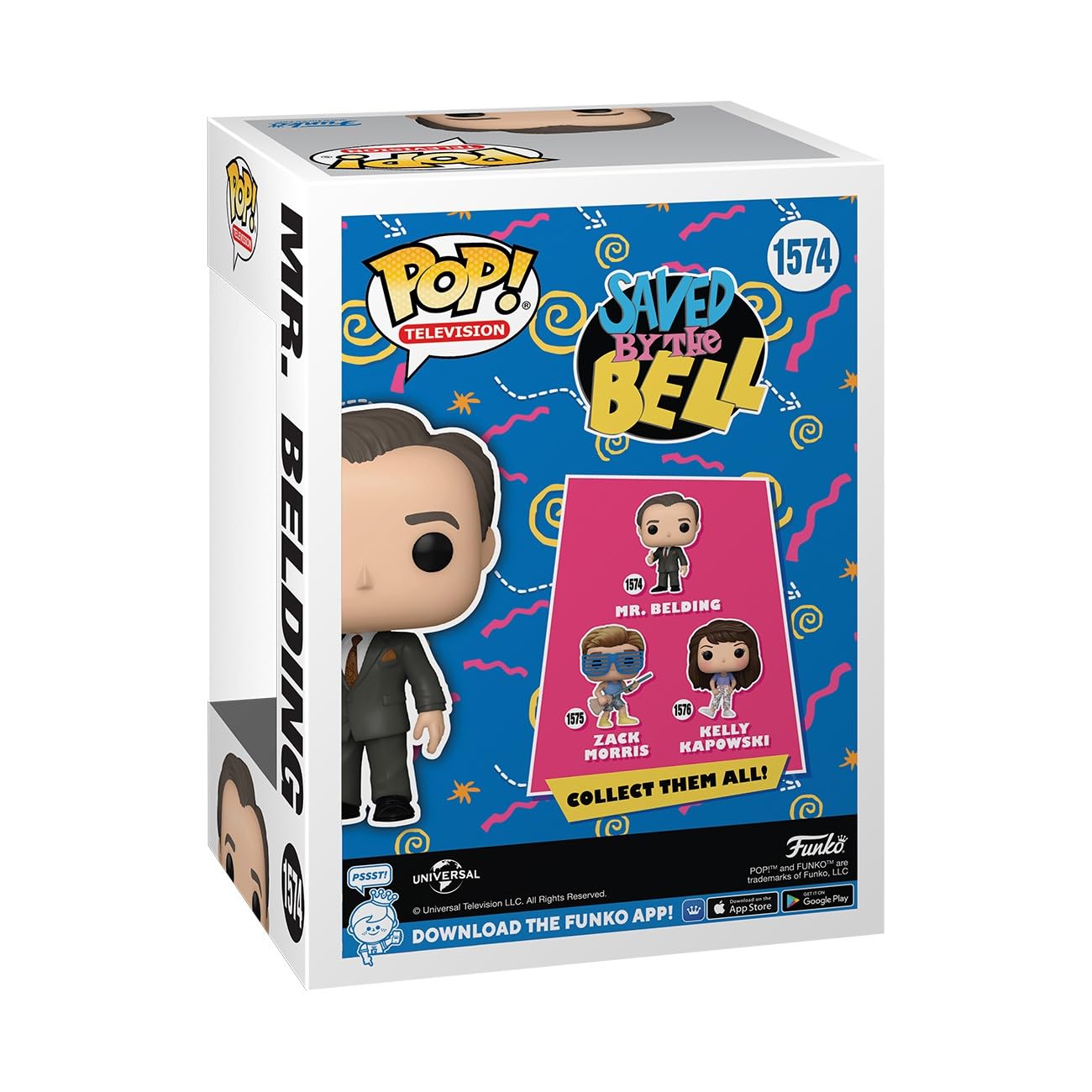 Funko Pop! TV: SBTB 30th, Mr. Belding, A.C. Slater, Saved By the Bell, Collectable Vinyl Figure, Gift Idea - Image 3