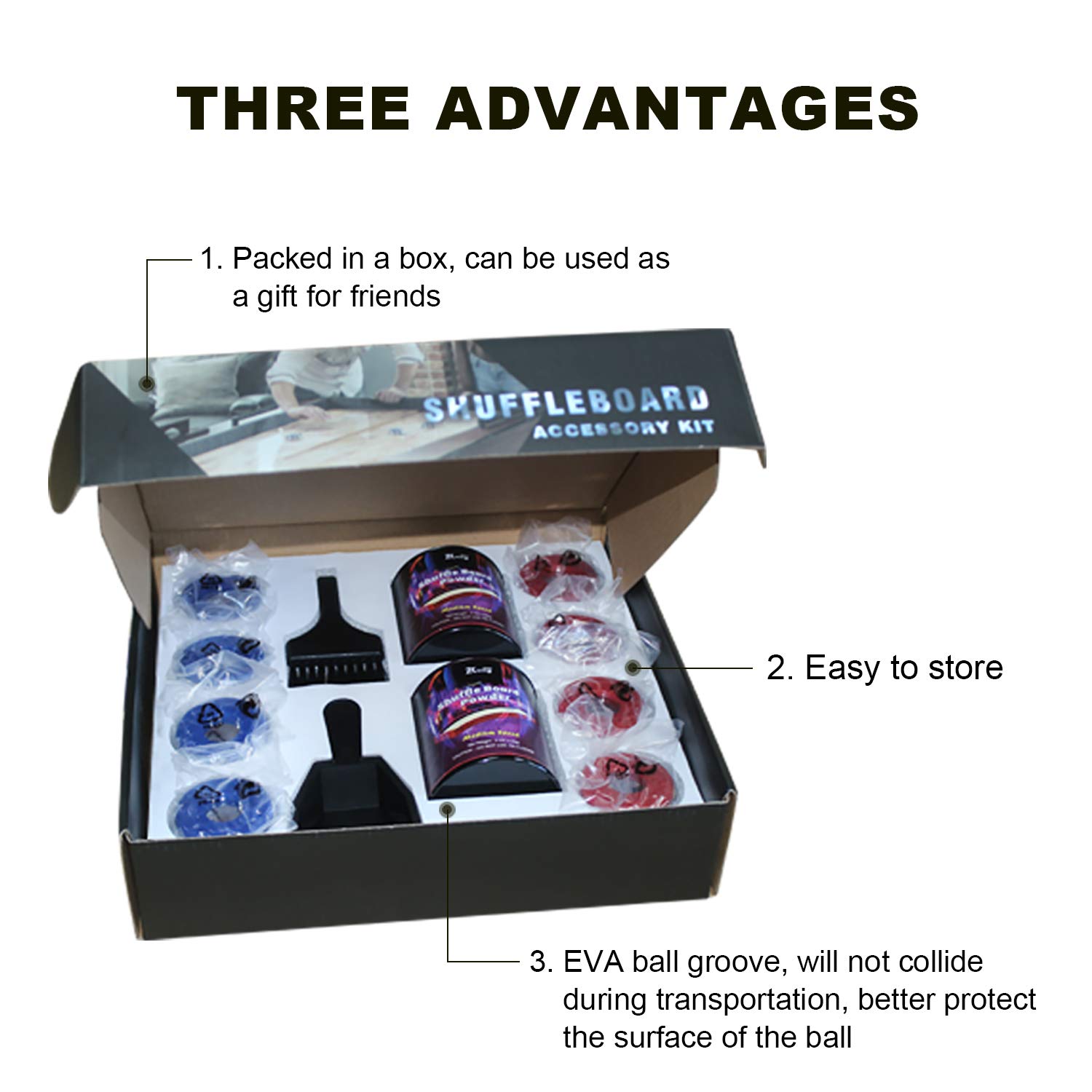 Kit Palets De Table Avec 8 Palets Acier & 2 Boîtes De Cire - Set Complet Avec Brosse Et Pelle