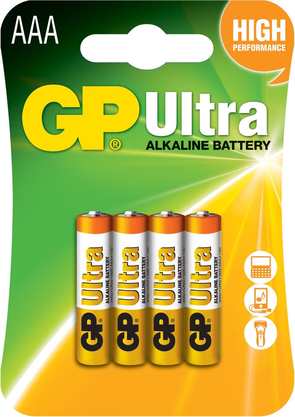 GPUltra Alkaline Batteries | AAA | 4 x Pack