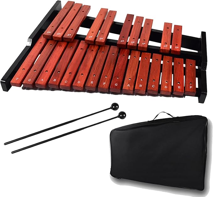 TNZMART 25 Note Xylophone Wooden Glockenspiel Xylophone