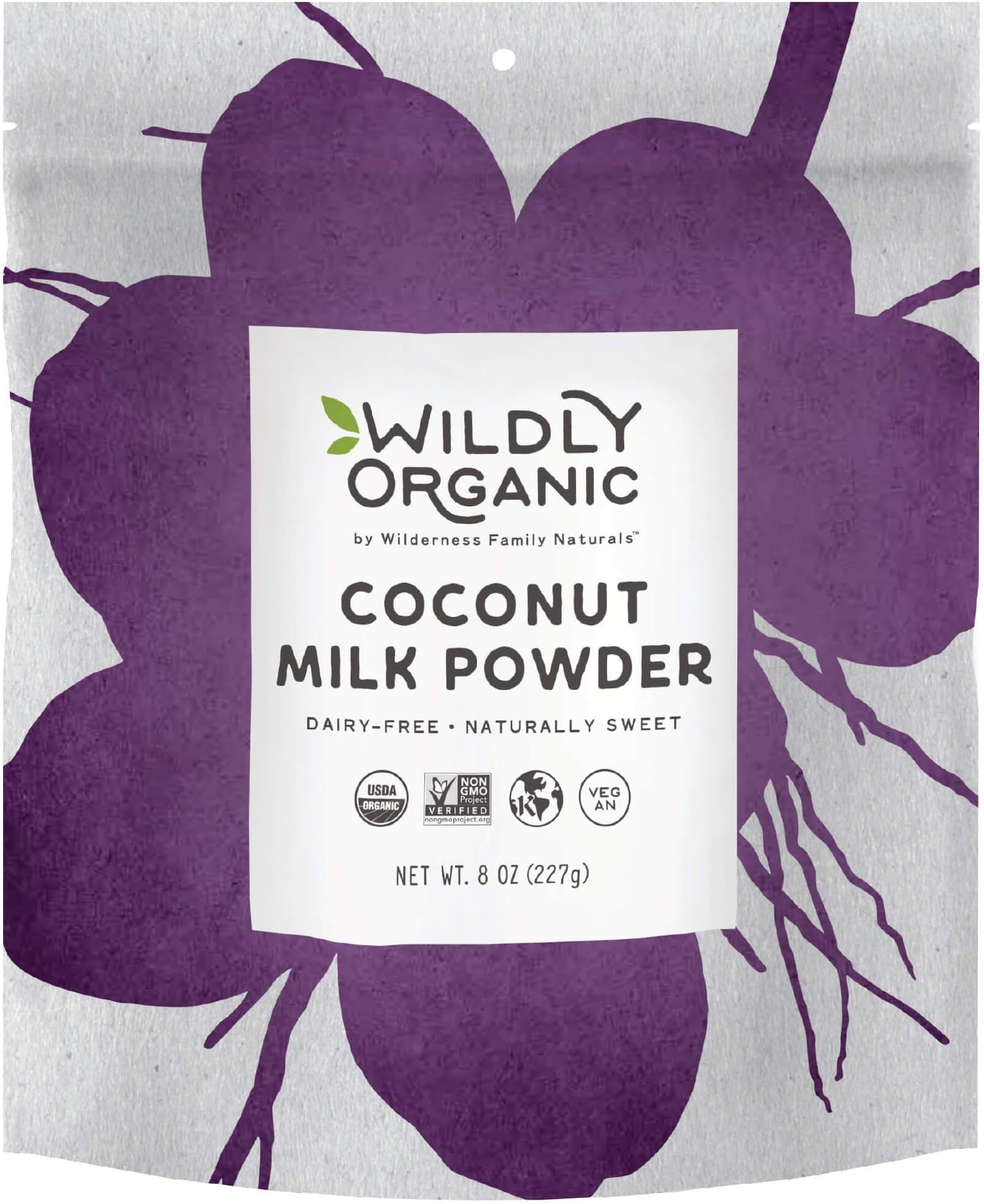 Coconut Milk Powder 8 Oz Bag - Organic, Dairy-Free, Dry Milk Powder, Unsweetened, Dehydrated, Gluten-Free, Soy-Free, Non-GMO, Kosher, Vegan, 97% Coconut Milk with Zero Fillers - Makes Coconut Milk & Cream by Adding Water, Perfect in Smoothies, Coffee, Baking, & Cooking