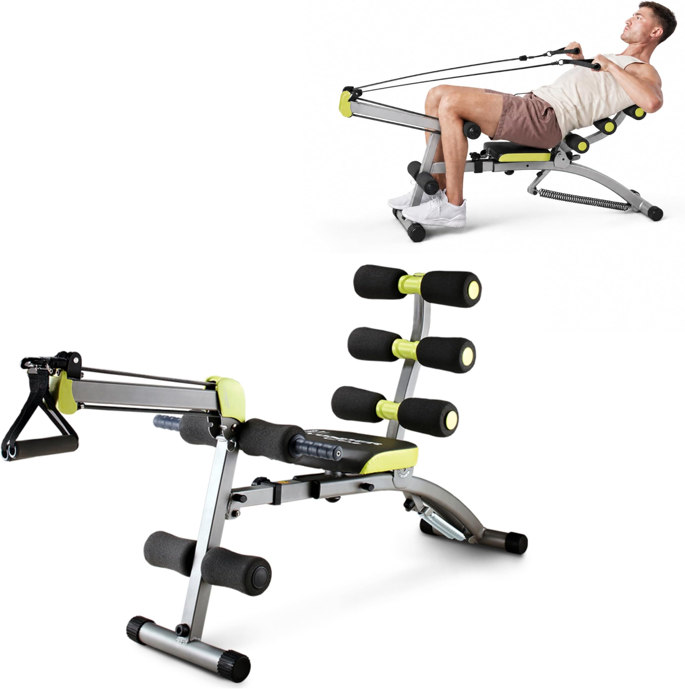 WONDER CORE 2 Total Gym Machine, Ab Workout Equipment, Adjustable Ab Machine for Stomach Workout, Sit Up Exercise Equipment for Home Workouts, Abdominal Trainer, Ab Lounger Exercise Chair