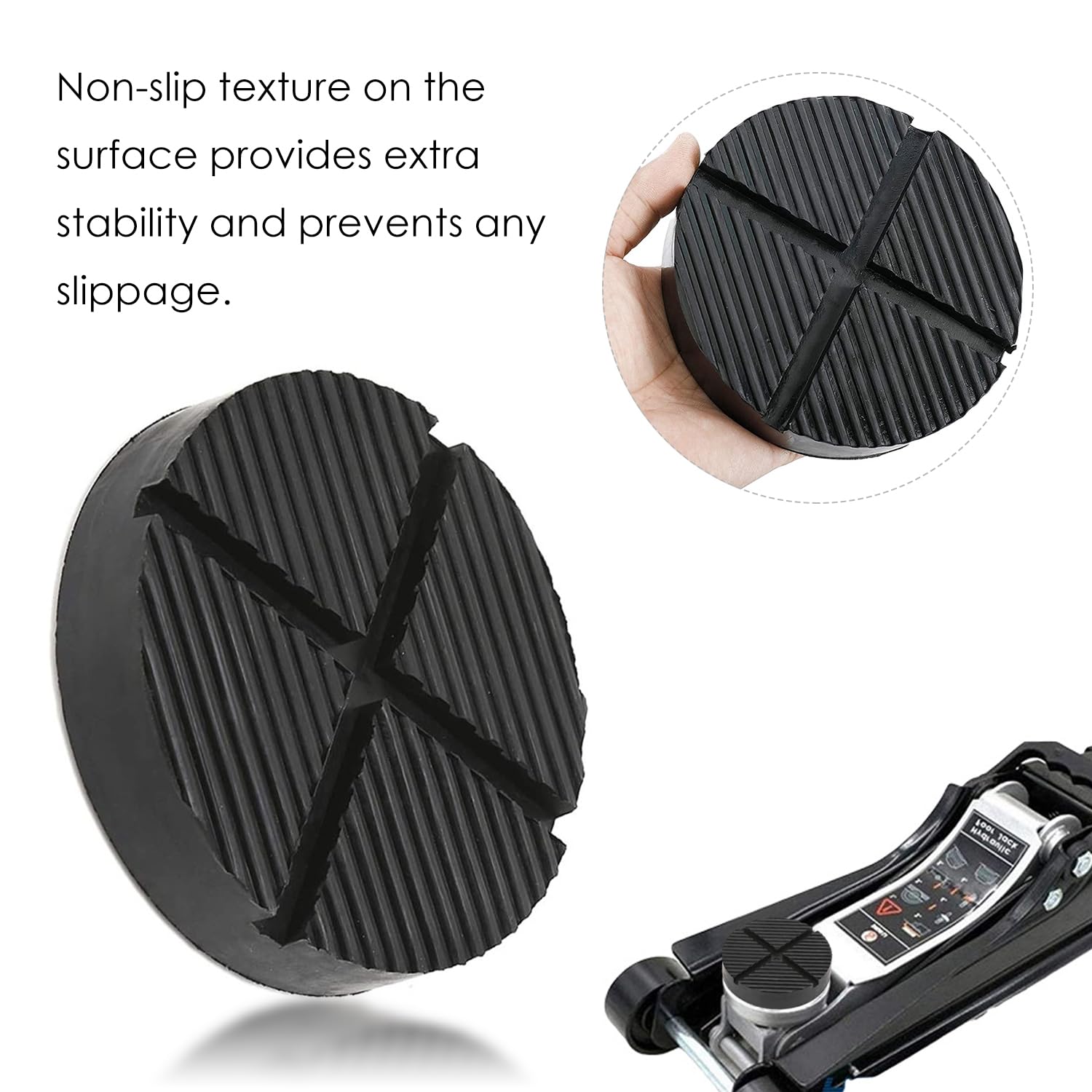 2 Bloques de Goma para Soporte de Gato, Almohadillas y Accesorios para Gato de Coche