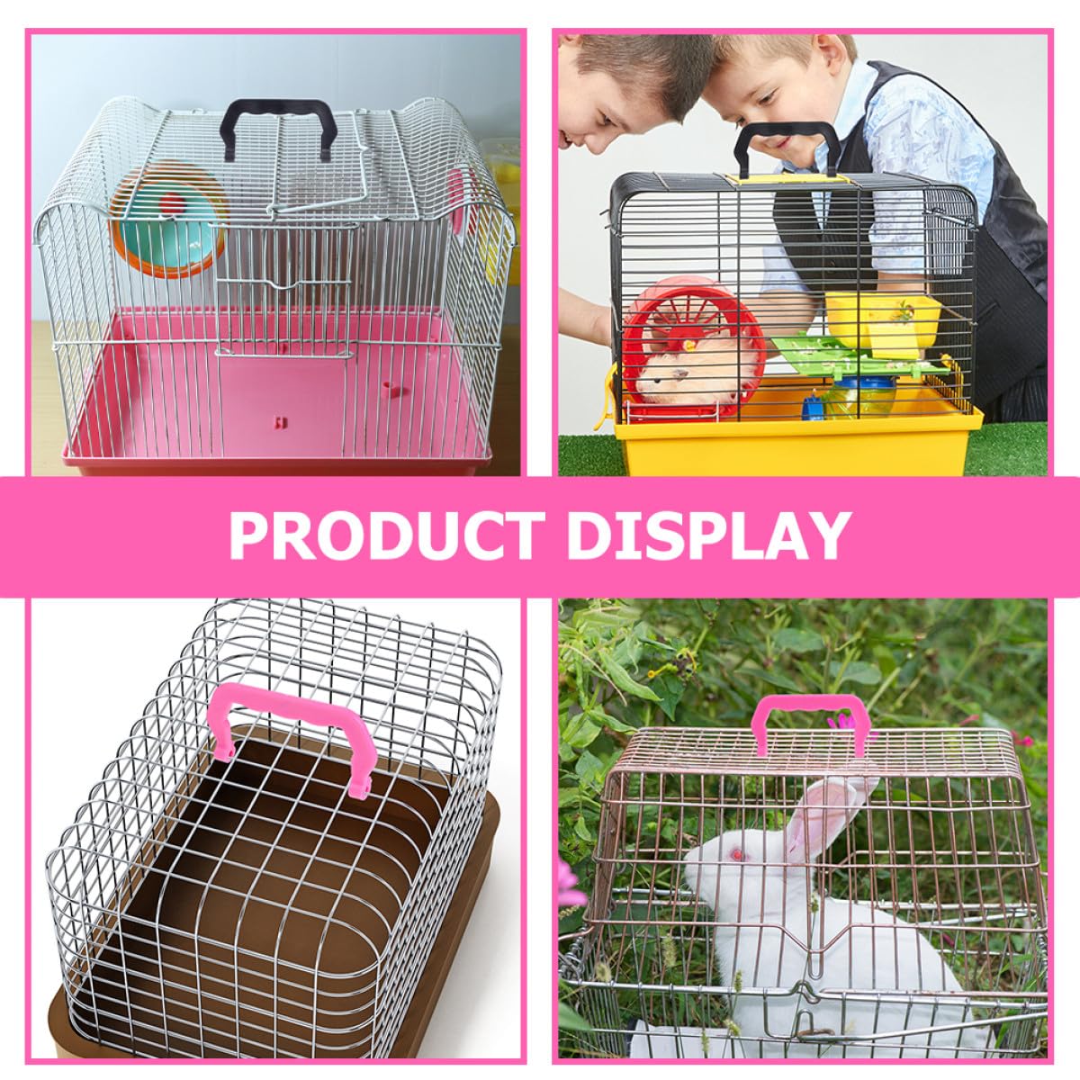 Asa para Jaula de Transporte de Mascotas de Plástico, Paquete de 20 Piezas, Segura y Conveniente para Jaulas de Pájaros y Pequeños Animales