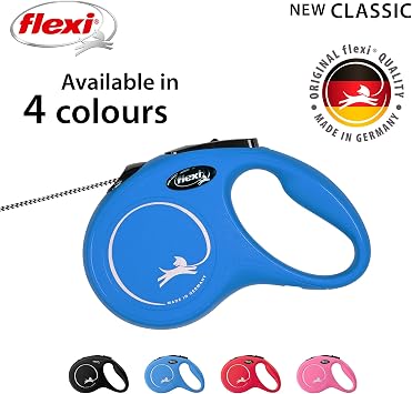 Flexi New Classic S Beden Mavi 5MT İpli Tasma