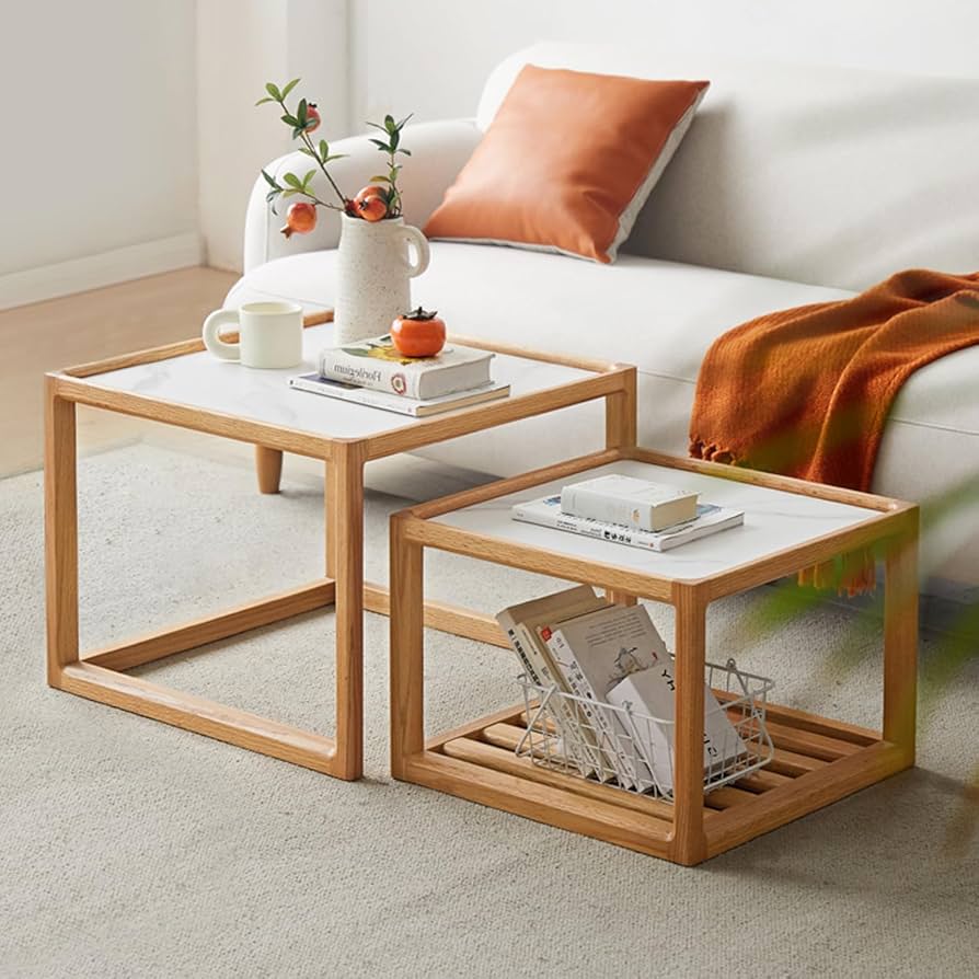 Amazon|サイドテーブル おしゃれ 天然木 100%無垢材 北米FAS級