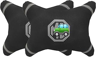 2 Piece Car Seat Head Cushion Set Black Compatible with M$G