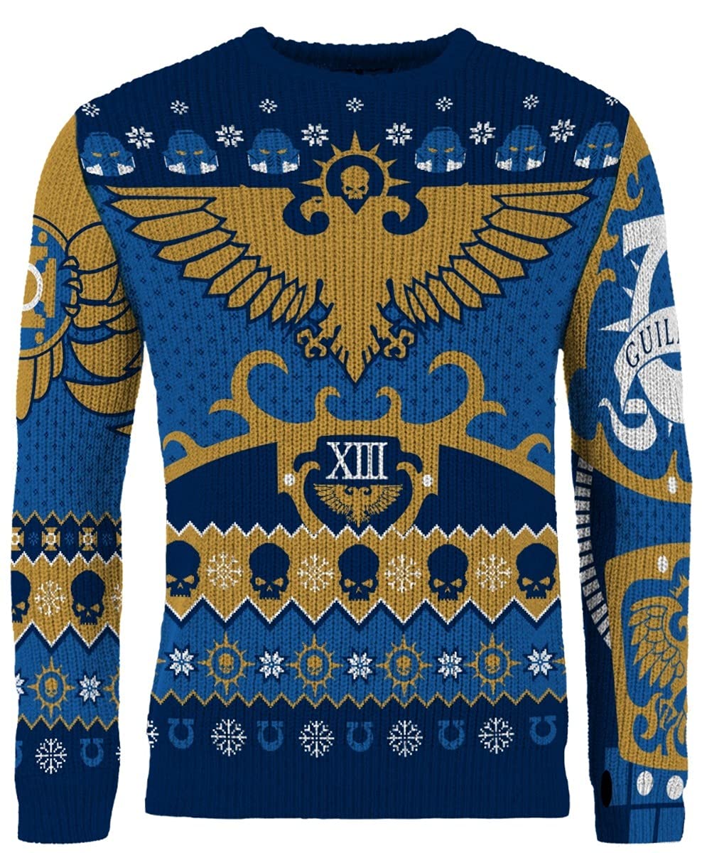 MerchoidWarhammer 40,000 Imperium Knitted Christmas Jumper Unisex for Men or Women 40k Gift