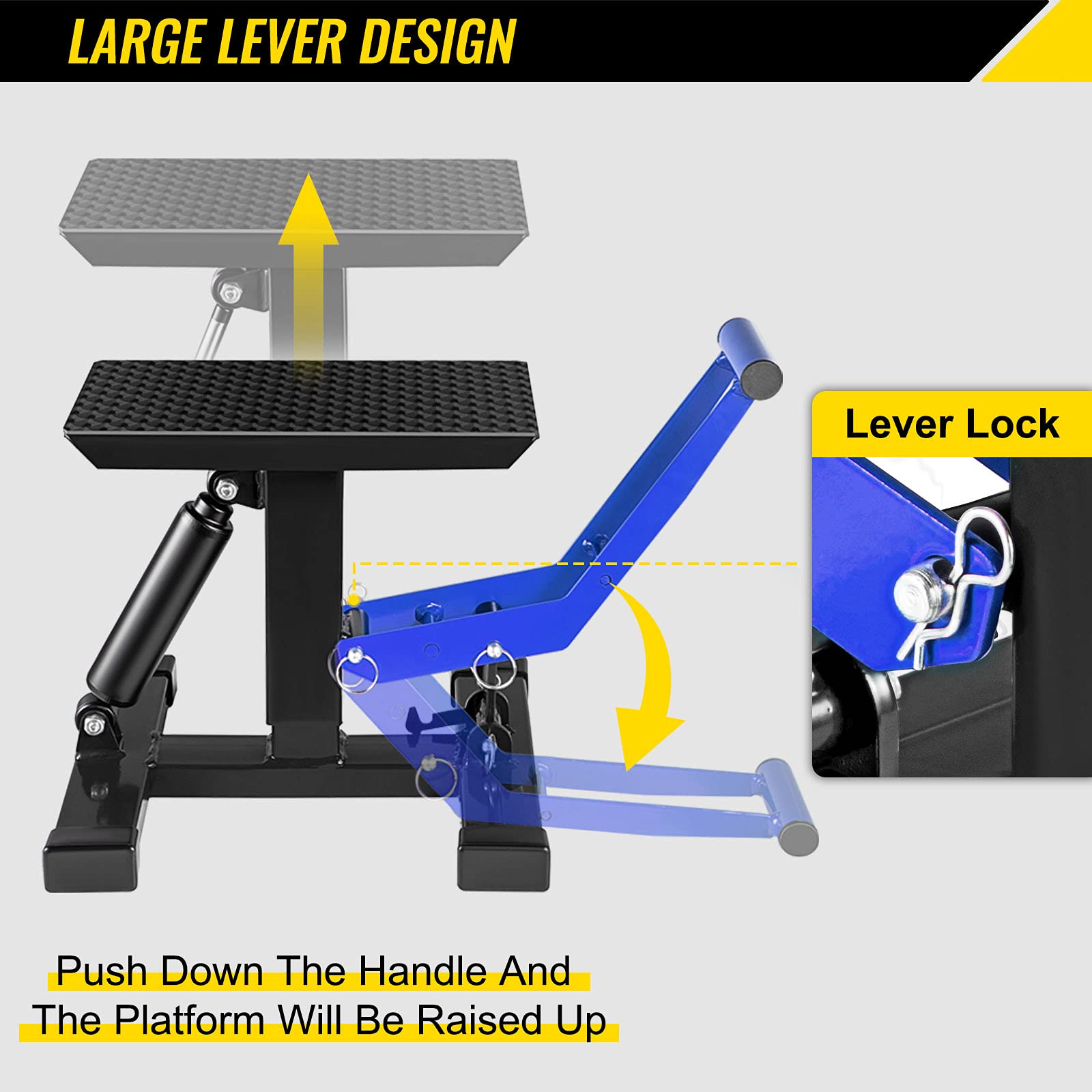 Buy VEVOR Motorcycle Dirt Bike Lift Stand, 400 Lbs Heavy Duty Motorcycle Lift Repair Stand, 9.0