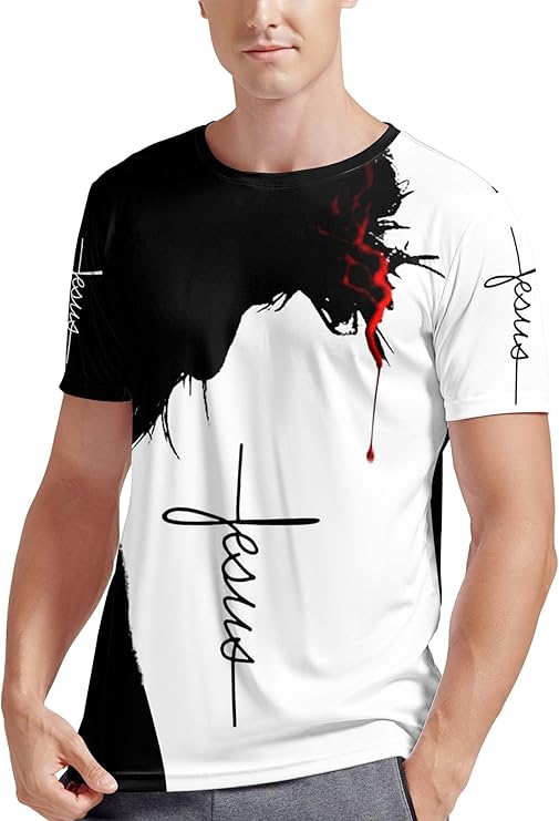 Camiseta divertida con estampado 3D de manga corta y cuello redondo para adultos