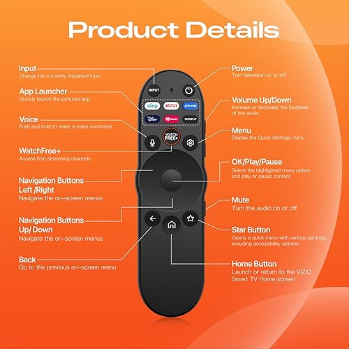 Miniatura 8 de Control remoto por voz para Vizio-Smart-TV, nuevo reemplazo universal XRT270 V2 XRT136 XRT260 XRT270 Smartcast DPMV-Series FHD 4K Quantum Pro Smart