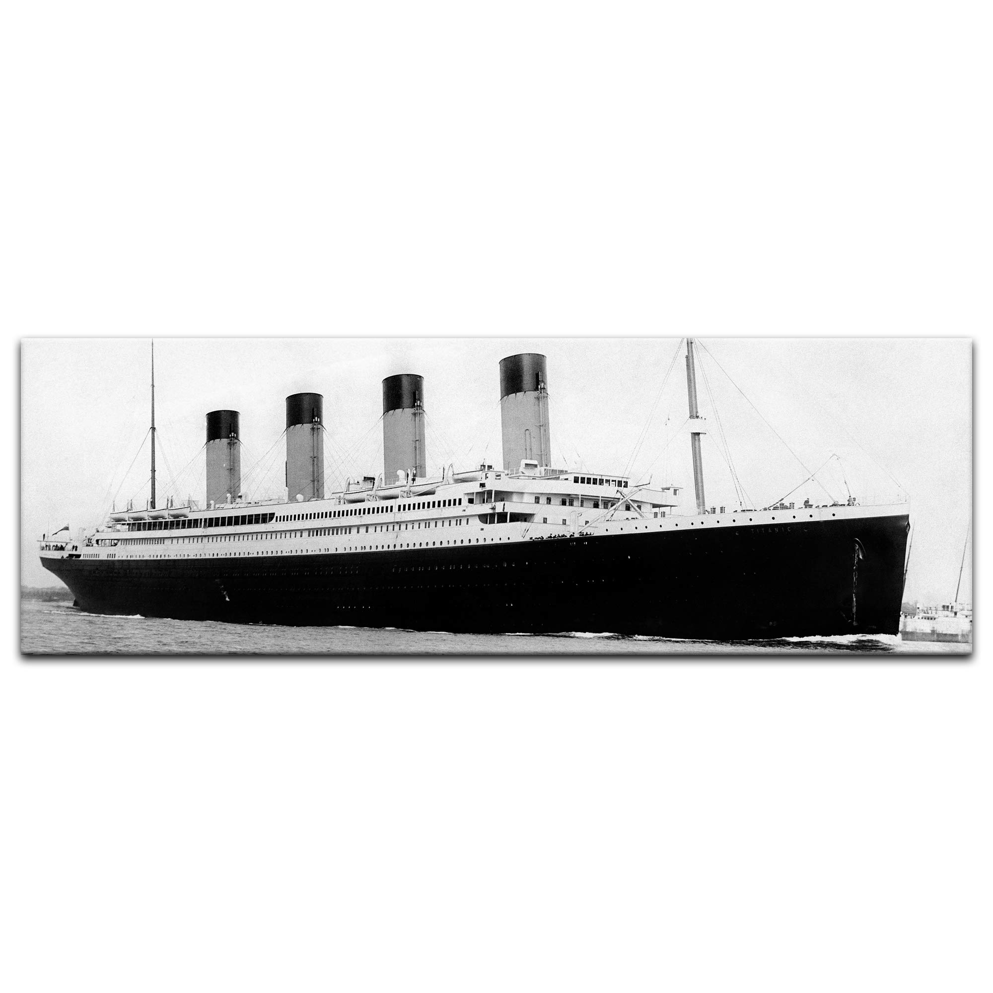 Bilderdepot24 Bild auf Leinwand | Titanic in 120x40 cm als Wandbild | Wand-deko Dekoration Wohnung Berühmtheiten & Zeitgeschichte | 181140-120x40