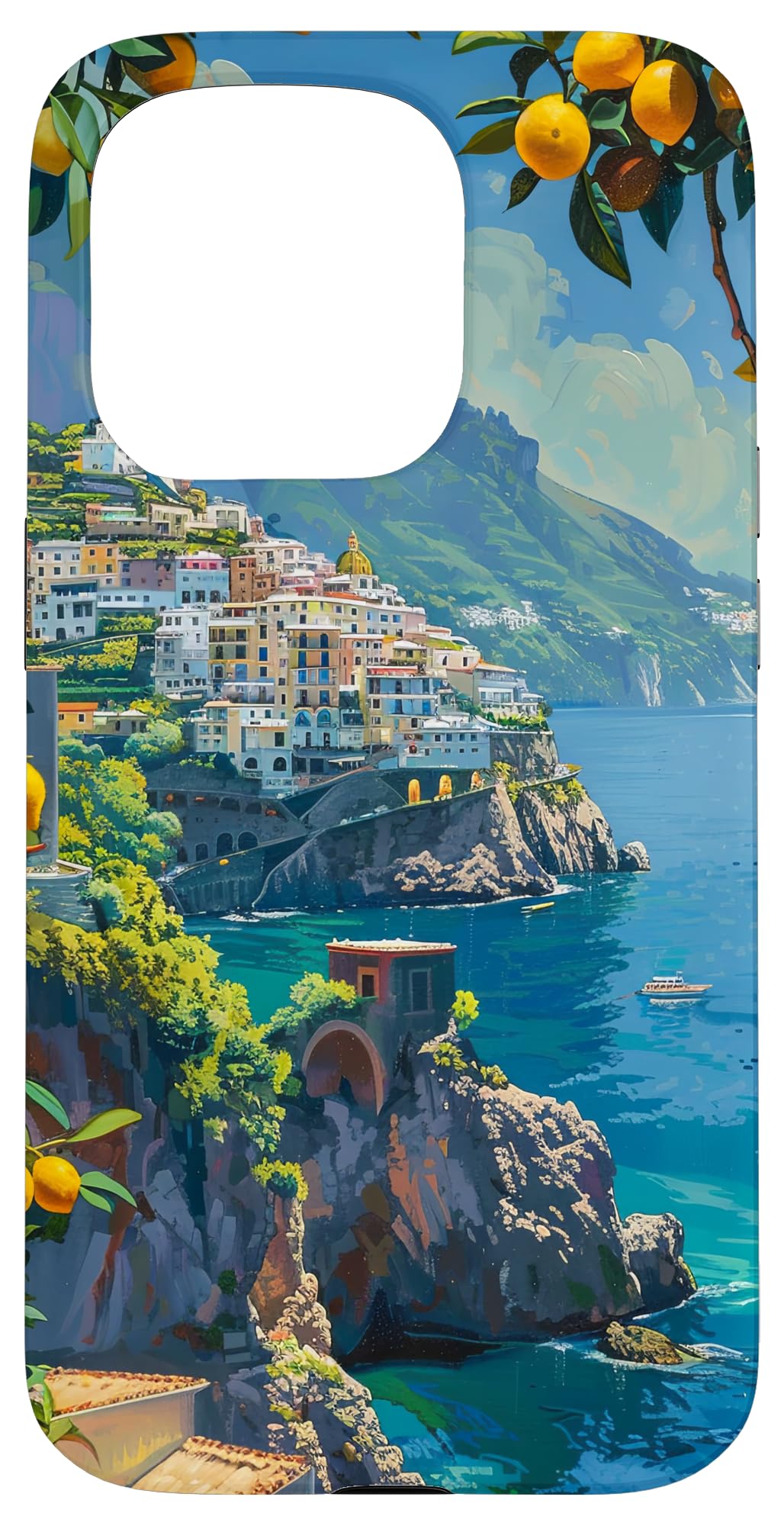 iPhone 15 Pro Coastal scene Mediterranean Amalfi Coast Italy Case