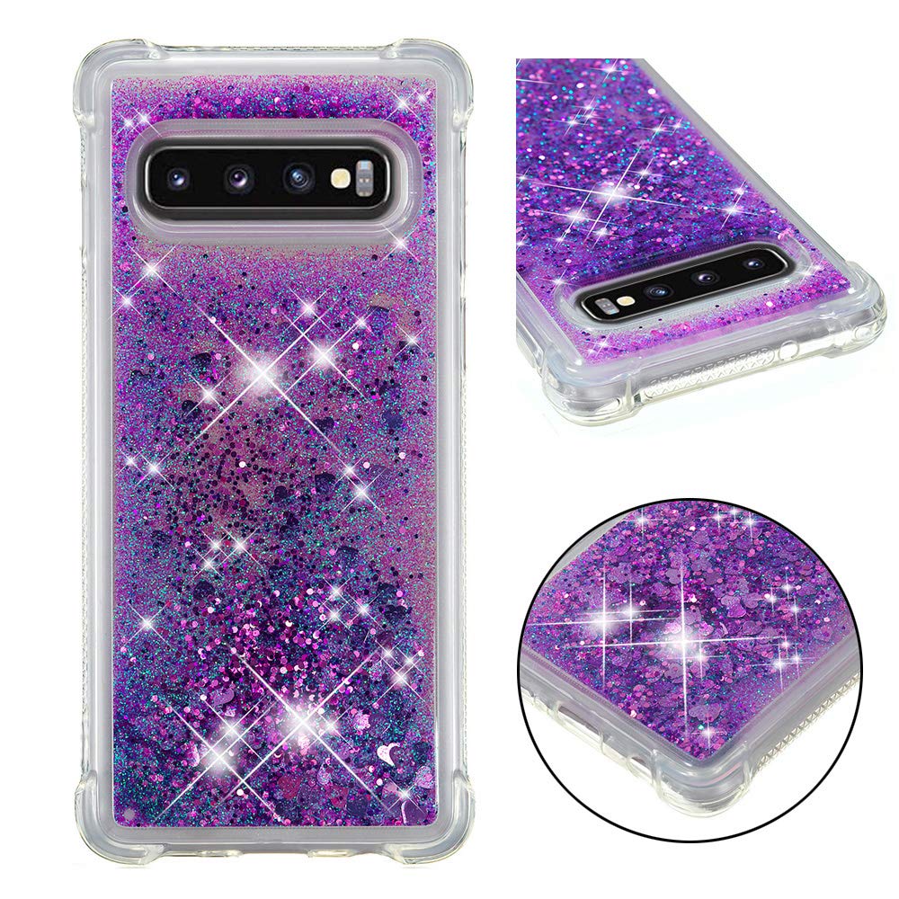 Coque Galaxy S10 à paillettes transparentes LEMAXELERS antichoc - 7