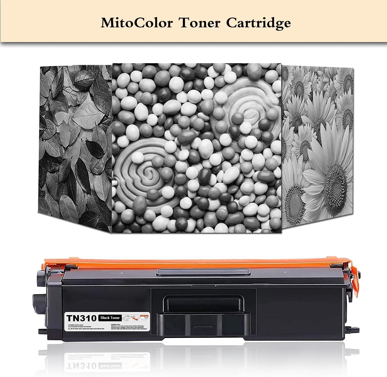 2-Pack TN-310BK TN310BK Toner Cartridge Replacement for Brother TN310 TN-310 Black Toner Cartridge to use with HL-4150CDN HL-4140CW HL-4570CDW HL-4570CDWT MFC-9640CDN MFC-9650CDW MFC-9970CDW Printer