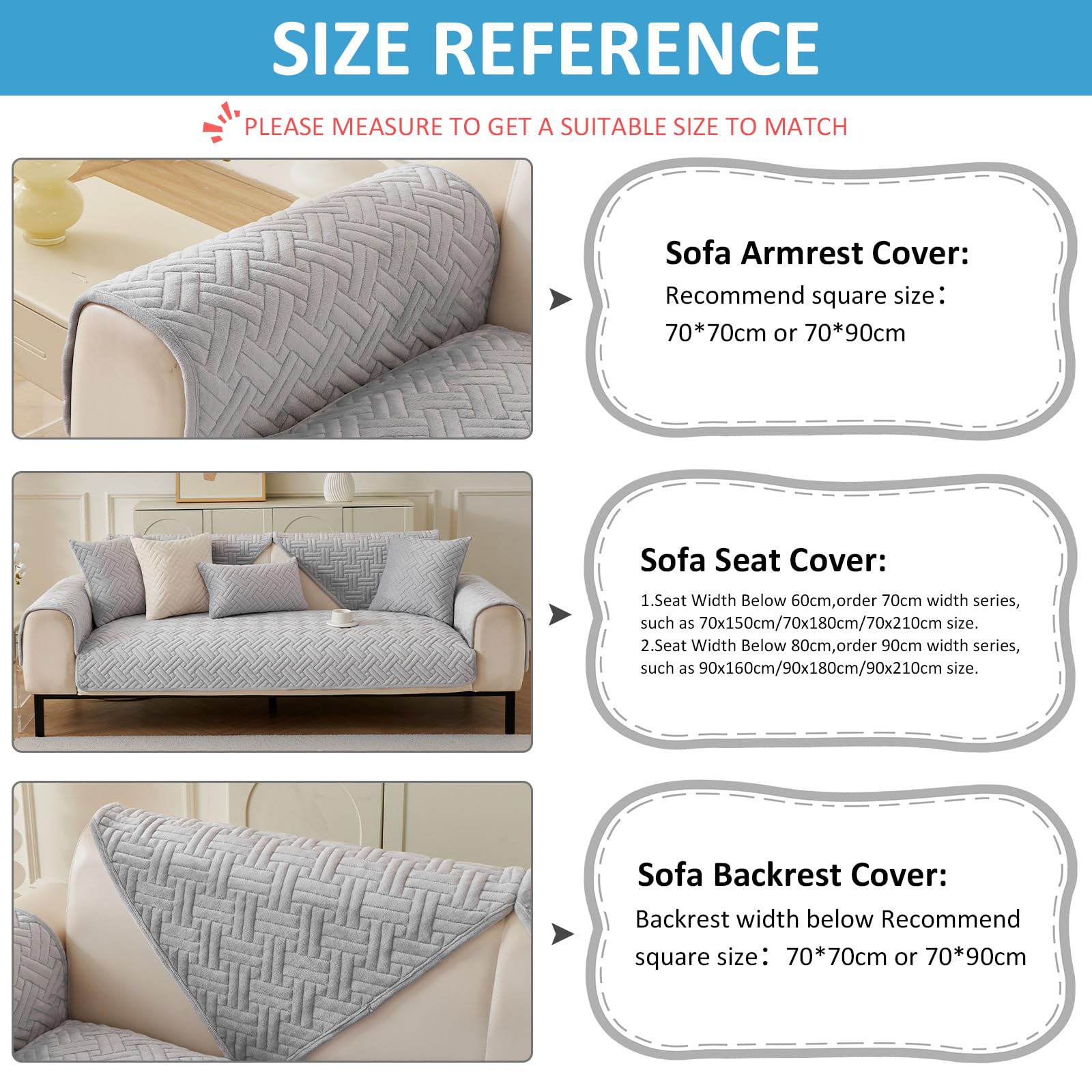 GKXLH New Sofa Cover Washable, Soft Milk Flannel Sofa Covers 1 2 3 Seater, Non-Slip Sofa Slipcovers - Image 3
