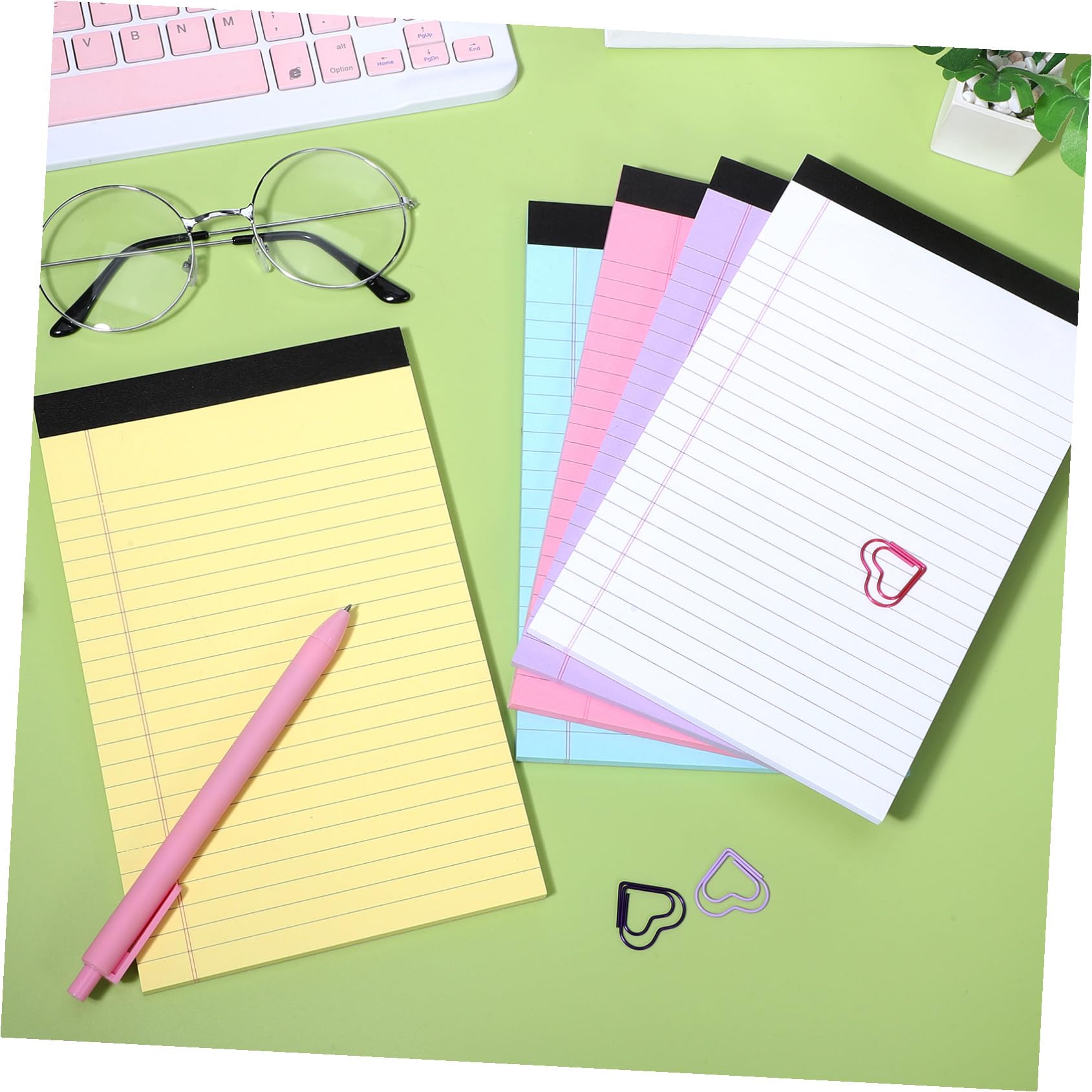 Farbiges Notizbuch Kratzblatt 10 Stück-Pack A5, Papier, Liniert | 50 Blatt Je Heft, Leicht Abzureißen, Einschulung Feier, Praktische Unterlage
