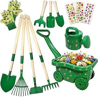 Brinquedos de exterior Carretilla para crianças, 13pcs Carretilla Niño Set Jardinería, Juego ferramentas de Jardín