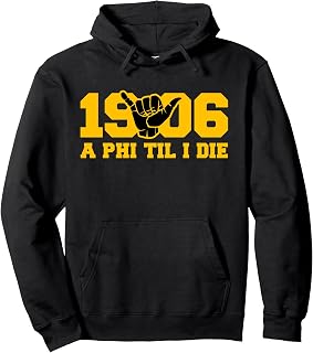 Mens Alpha African 1906 Fraternity Hand Sign Pullover Hoodie