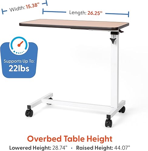 Miniatura 8 de Journey Health - Mesa de noche ajustable de lujo para adultos y personas mayores, soporte de cama para adultos mayores, ayuda para la movilidad y la