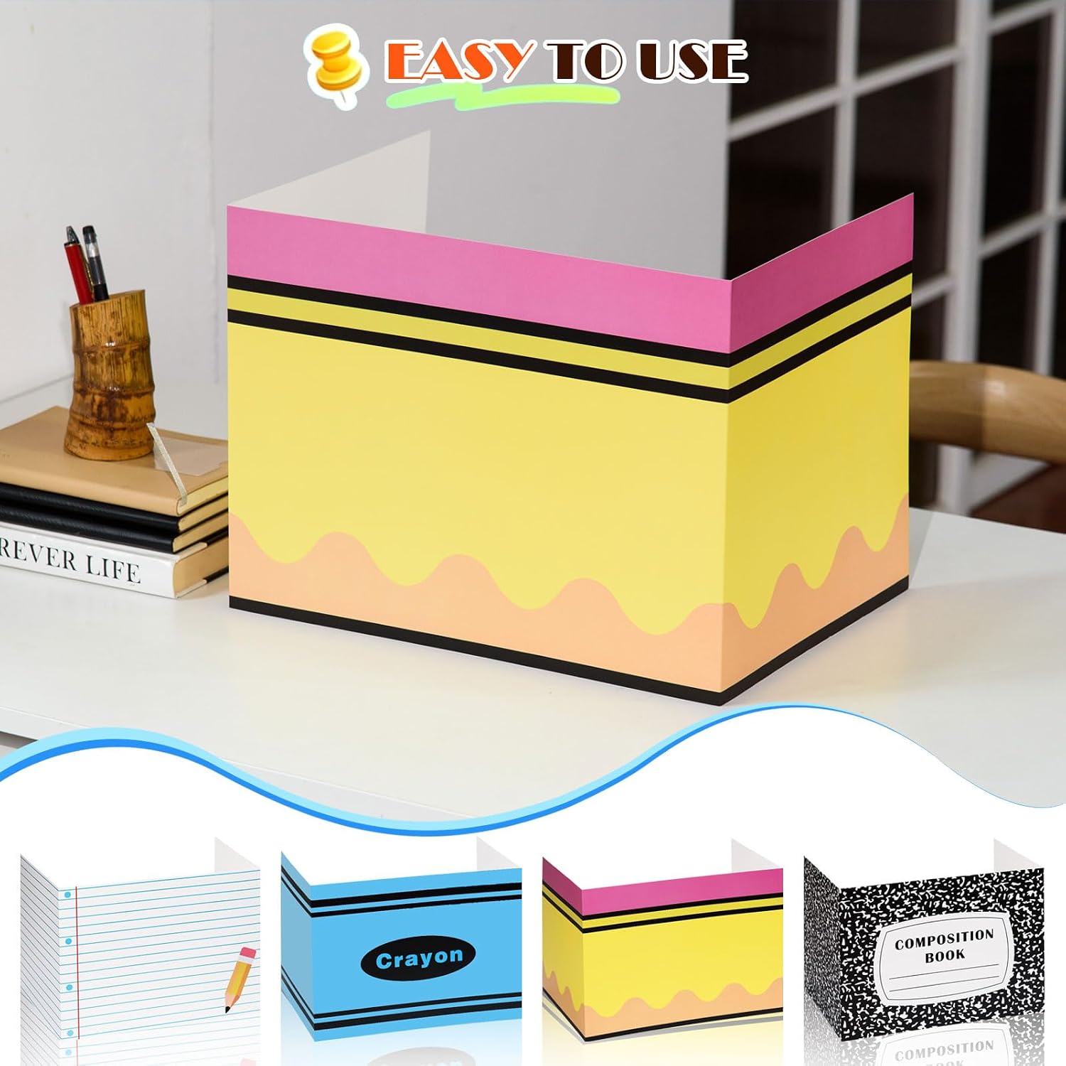 FOBSME 24 Pcs Desk Divider for Student Cardboard Test Privacy Board Shield
