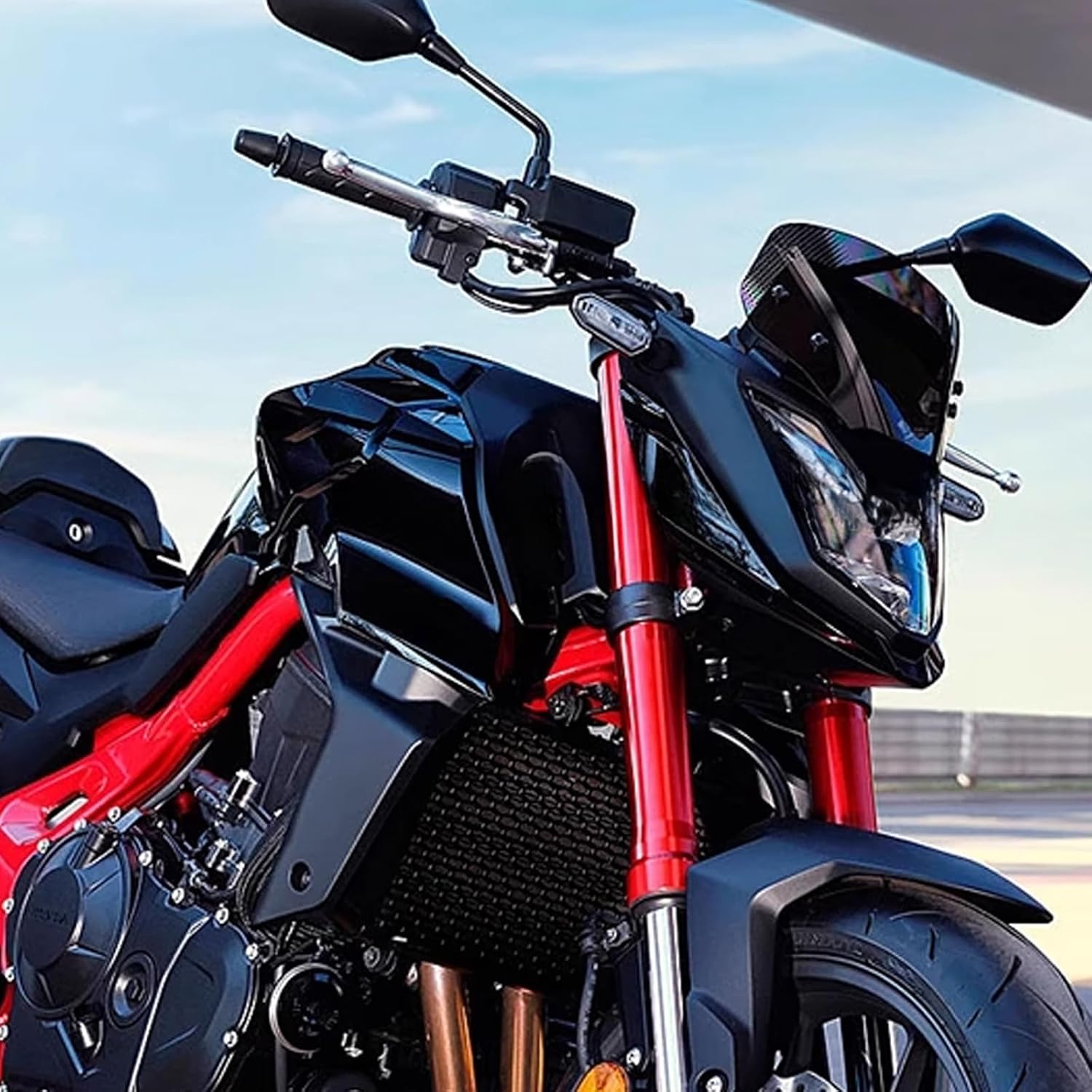 for CB750 Hornet 2024 Modified Competition Front Windshield Deflector Personality Style cb 750 Hornet 2023-2024 Motorcycle Accessories (Black)