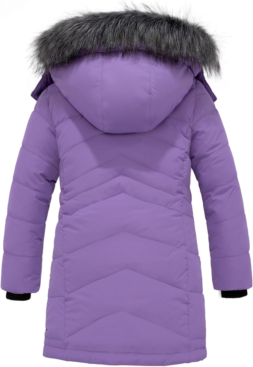 ZSHOW Girls' Winter Coat Insulated Long Quilted Puffer Jacket Warm Hooded Parka Snow Coats - Image 2
