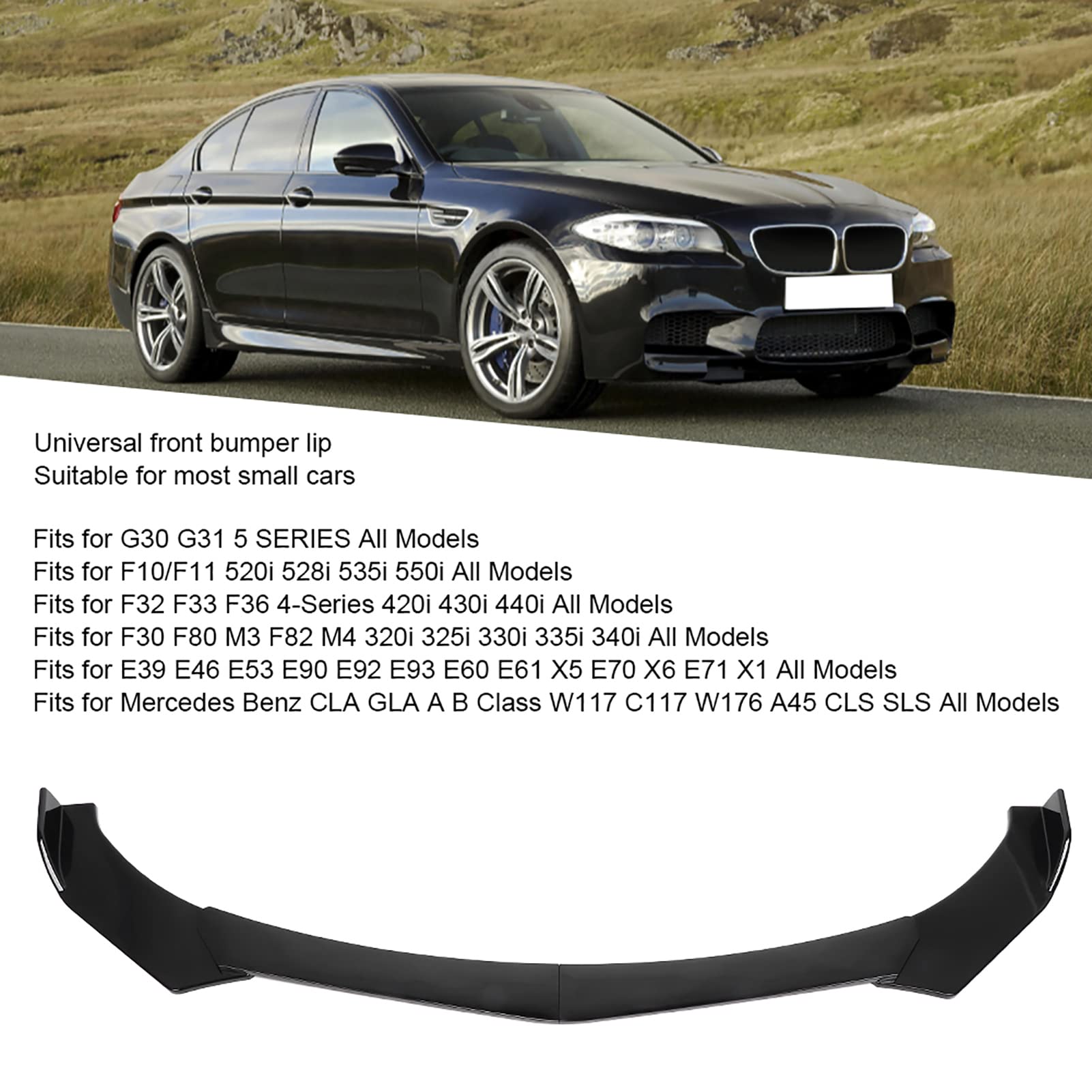 Parachoques Delantero Lip Splitte Body Kit Spoiler Glossy Black Universal Fits para para Powersports Body Kits Front Lip Kit le dará un Aspecto Deportivo sin