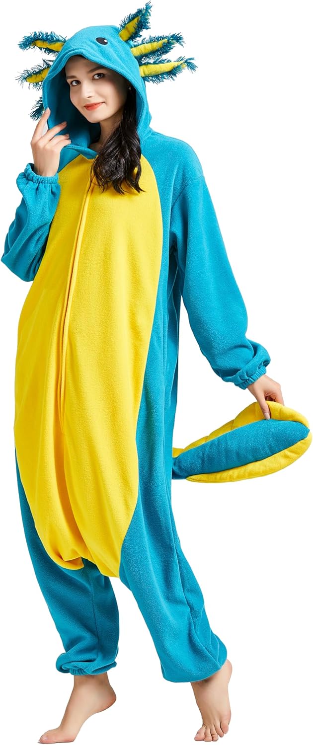 CuteOn Adult Onesie Animal Pajamas One-Piece Cosplay Halloween Costume Christmas Sleepwear for Women Men