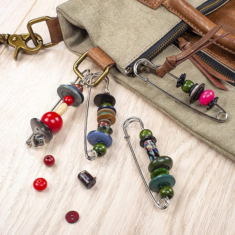 Lot De 6 Épingles À Nourrice Extra Larges - 10 Cm - Argent