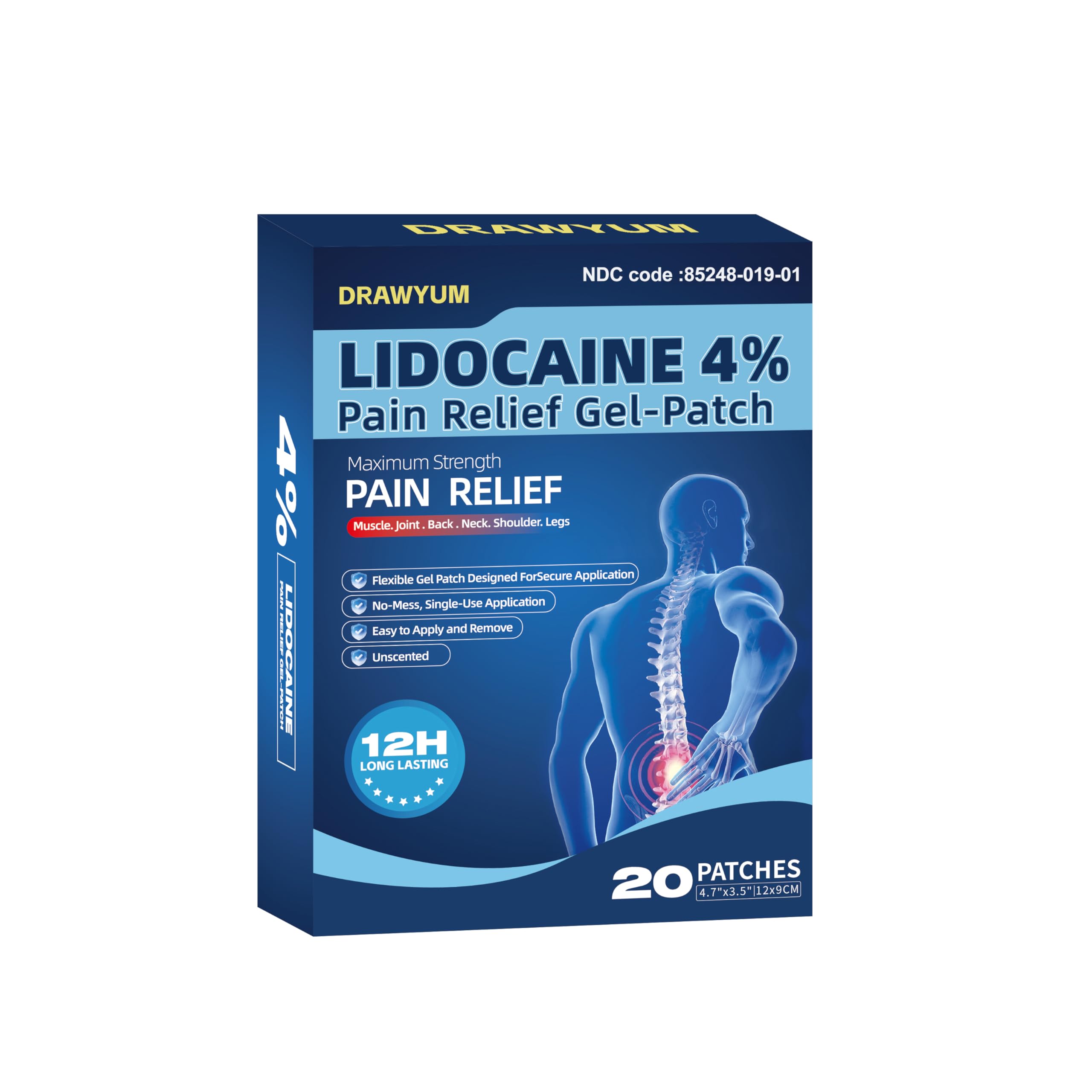4% Lidocaine Pain Relief Gel Patches,Maximum Strength Topical Analgesic — Amazon image 9