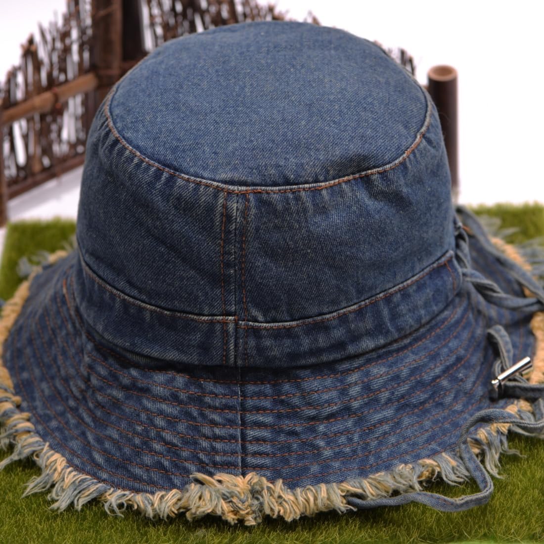 Cotton Denim Distressed Bucket Hat, Sun Hat, Hat for Men and Women - Image 5