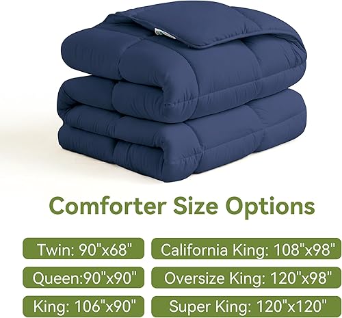 Miniatura 4 de L LOVSOUL Edredón alternativo de plumón Queen para todas las estaciones, relleno de edredón con pestañas en las esquinas, edredón beige tamaño Queen