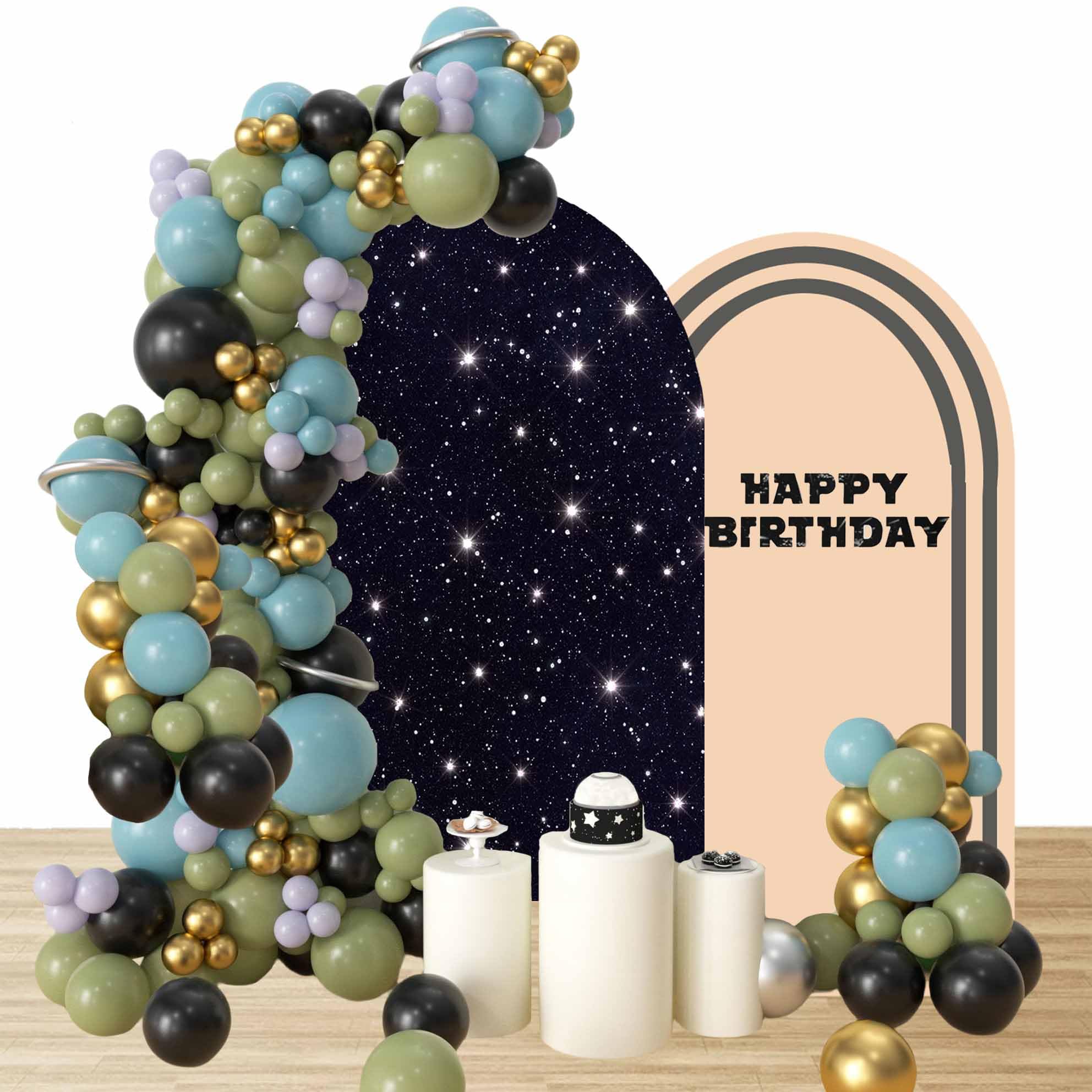 Birthday Party Star Arch Garland Kit Birthday Balloons Decorations Space Theme Party Favor