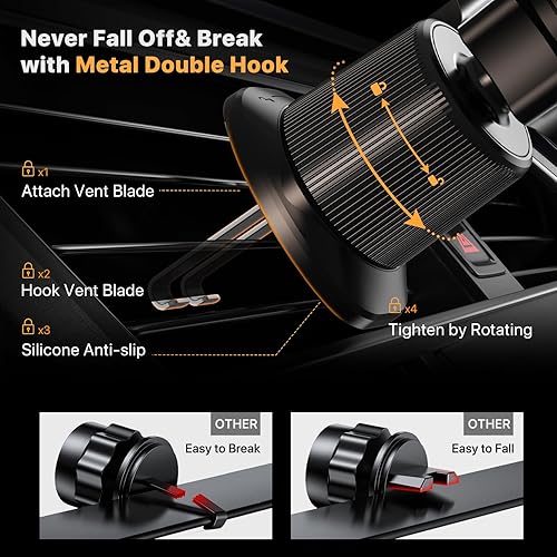 Miniatura 6 de Miracase Soporte universal 3 en 1 para teléfono celular para tu automóvil, soporte universal de teléfono para salpicadero, ventilación de aire,