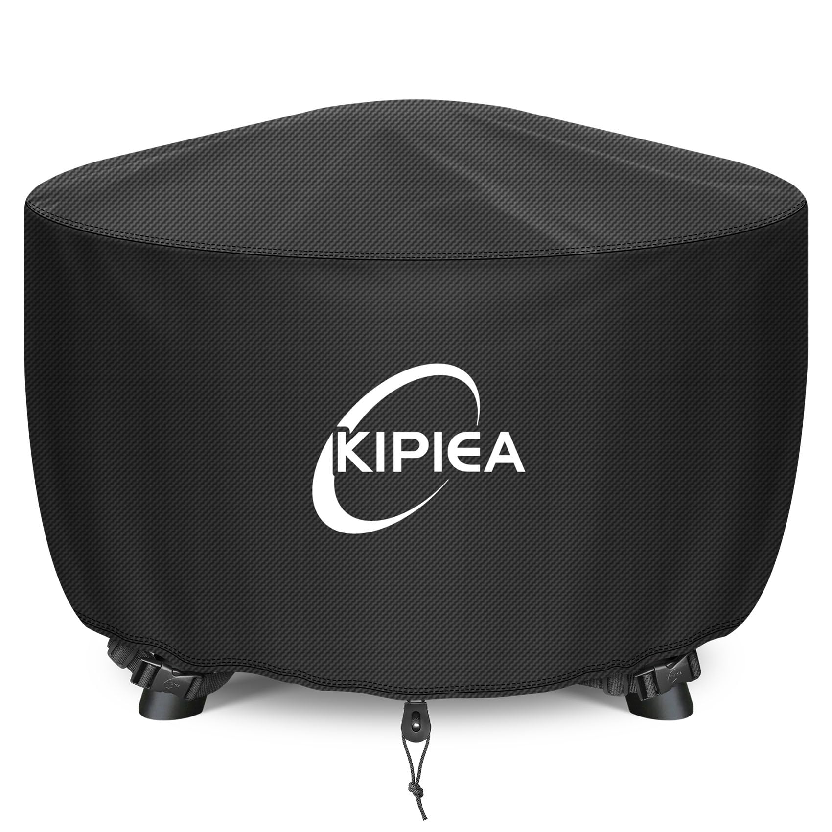 Kipiea Outdoor Fire Pit Covers Round Heavy Duty - 100% Waterproof Fabric with 4 Buckles for 22-36
