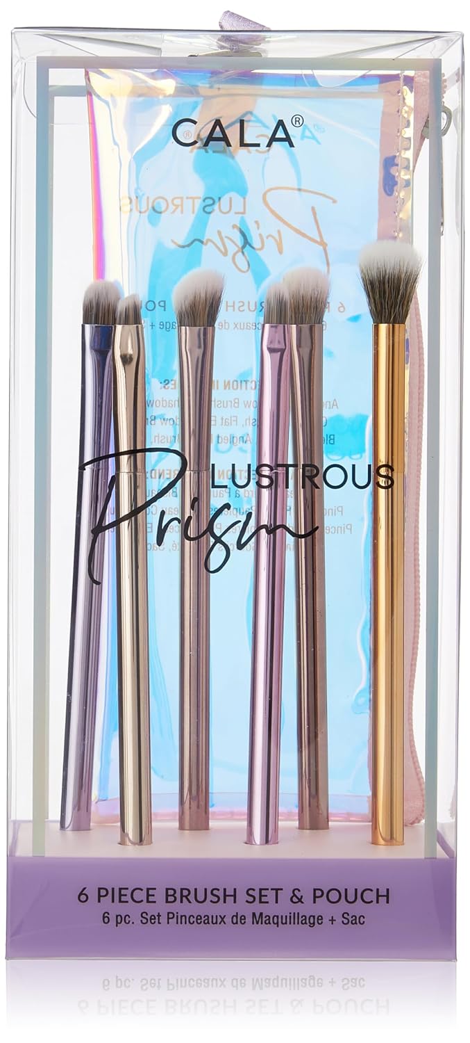 COSMETIC BRUSH SETS Synthetic Hair Brush Set, 6pcs, For Eyeshadow, Contour, Face Blending, Cruelty Free