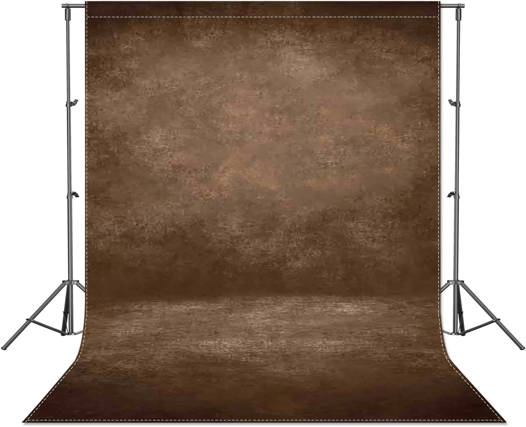 8x10ft Fabric Brown Abstract Texture Photography Backdrop (No Stand No Clips) Portrait Photoshoot Background Adult Newborn Child Headshot Photo Studio Props Booth Rod Pocket On Top