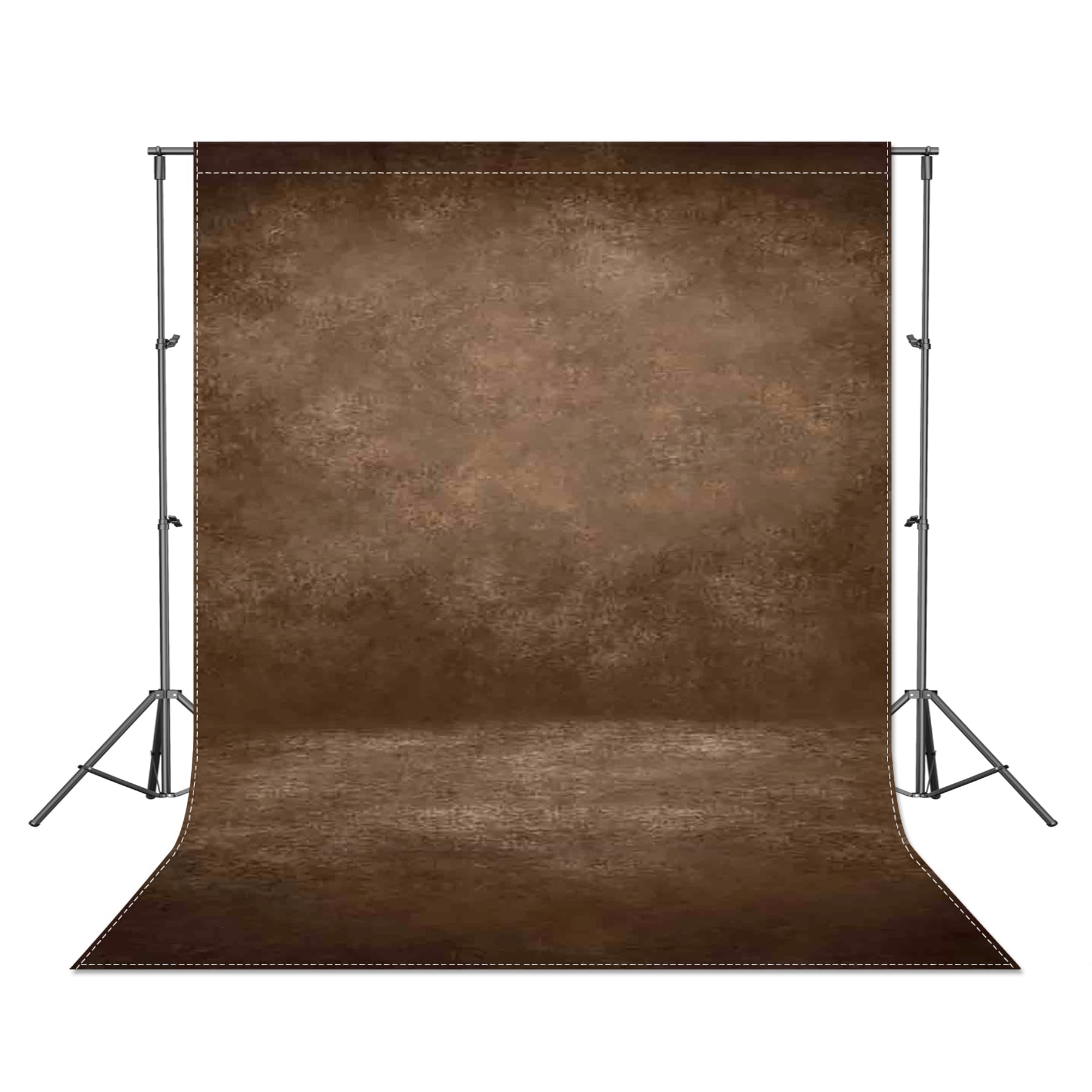 ZTHMOE 5x7ft Fabric Blue Abstract Texture Photography Backdrop (No Stand No Clips) Portrait Photoshoot Background Adult Newborn Child Headshot Photo Studio Props Booth Rod Pocket On Top: 8'x10' Brown