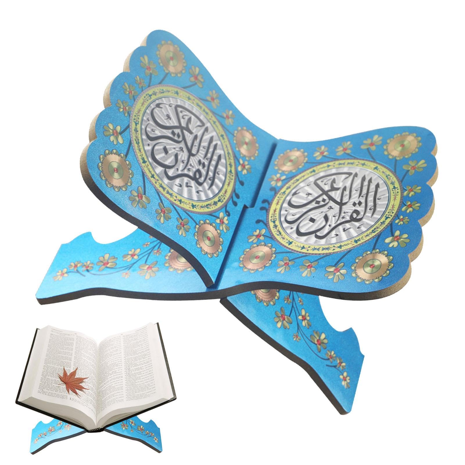 Supporto Per Libro In Legno Piegevole Per Corano | Decorazione Islamica Con Motivi Eid | 15x15 Cm | Ideale Per Ramadan - Foto 7