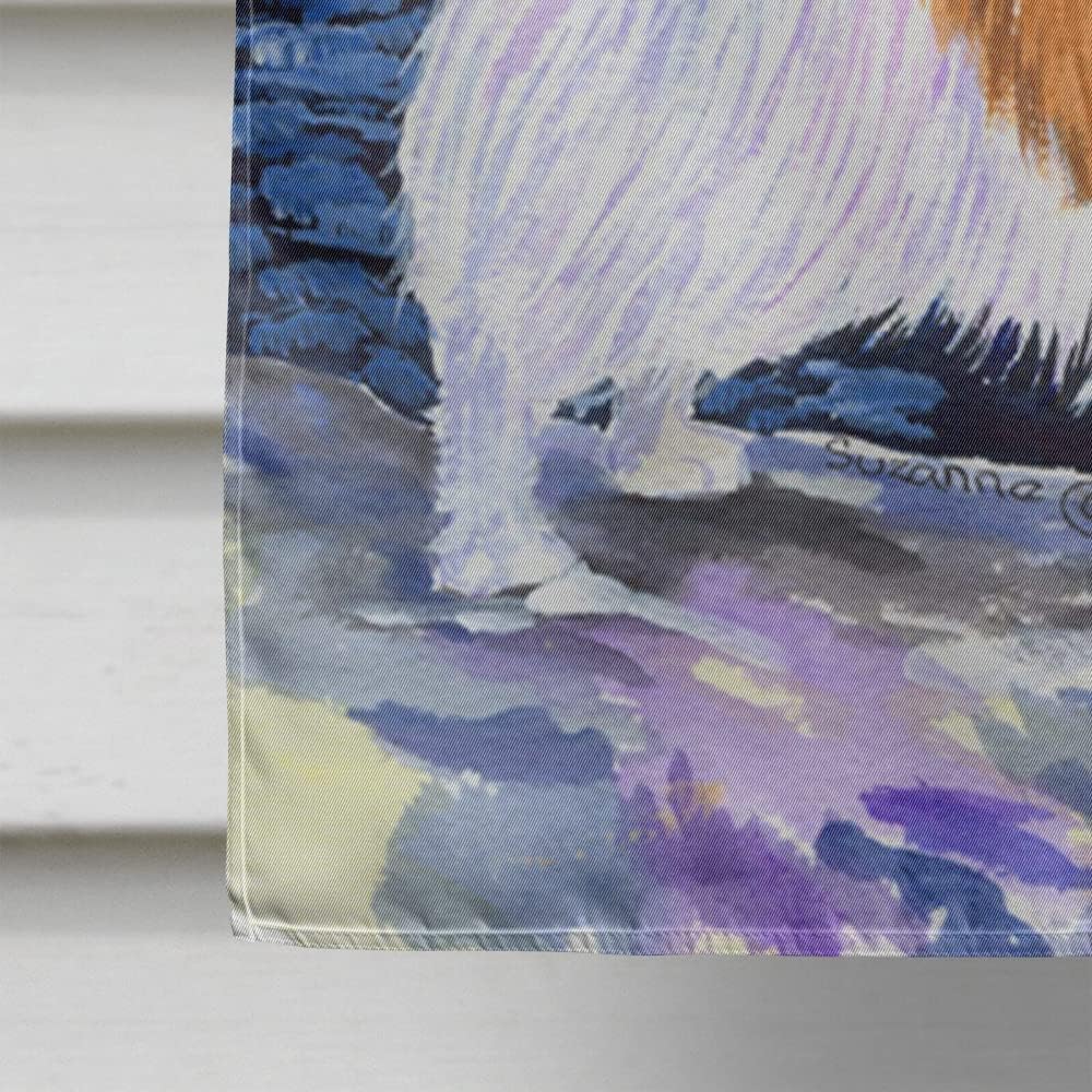 Caroline's Treasures SS8363CHF Starry Night Japanese Chin Canvas House Flag, Large, Multicolor