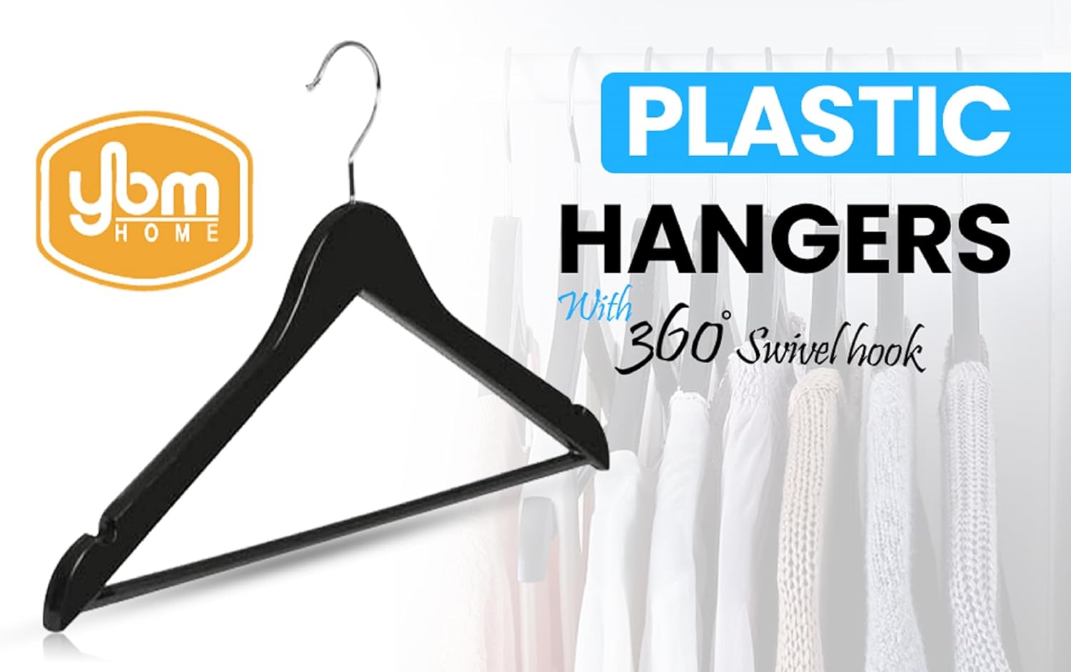 Abs Plastic Clothes/Suit Hangers, Perfect for Dresses, Blouses and Pants, Shirts, Ties, Scarves and Sweaters, Coat Set of 15 - Silver