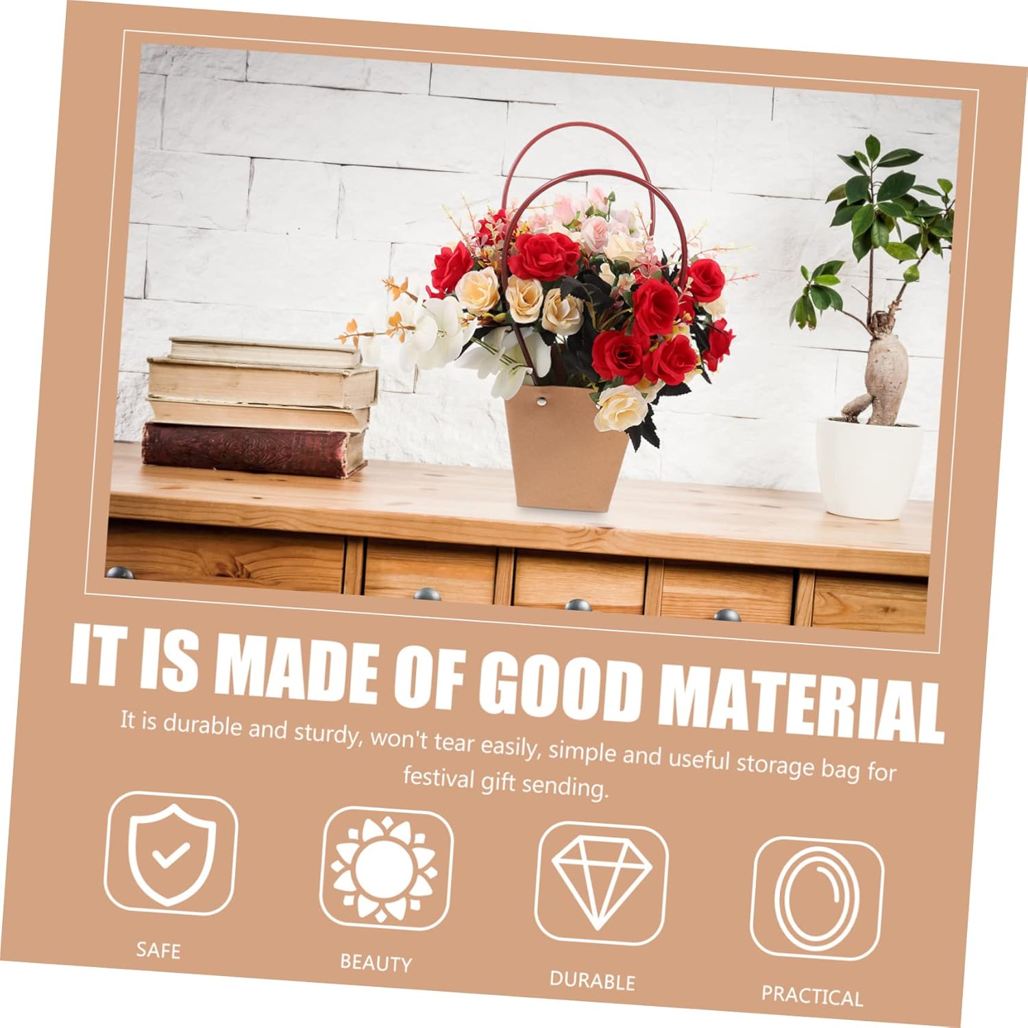 NOLITOY 30pcs Durable Handheld Candy Bags for and Flowers Multi-function Wrapping Bags Design for Parties and Events